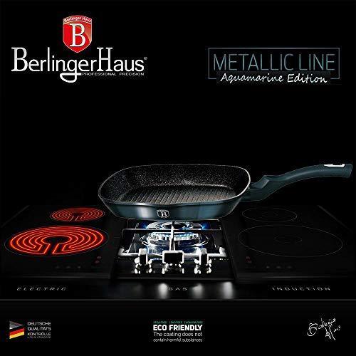 Produktbild BerlingerHaus GRANITE GRILL 28 cm AQUAMARINE BH-1873 (28 cm, Grillpfanne, Aluminium)