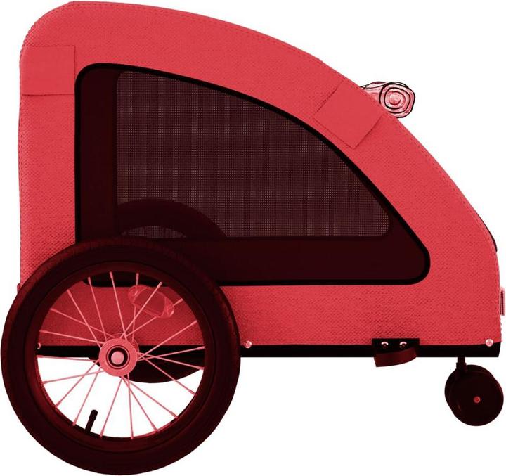 Produktbild vidaXL Fahrradanhänger Hunde Rot Oxford-Gewebe und Eisen