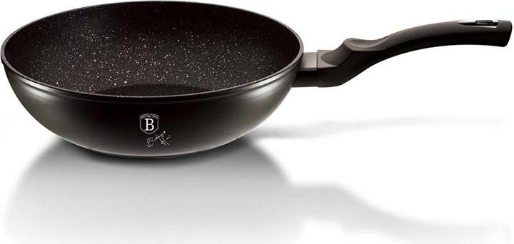 Produktbild BerlingerHaus WOK GRANITE FRY 28cm Black Silver BH-1848 (28 cm, Wok Pfanne)