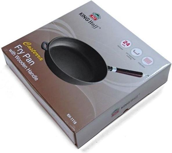 Actual product image Kinghoff CAST IRON BAKER 24cm KH-1118 INDUCTION (Frying pan, Cast iron, 24 x 5 cm)
