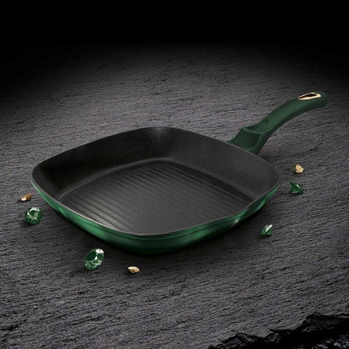 Produktbild BerlingerHaus TITANIAN GRILL FRYER 28cm BH-6050 EMERALD (28 cm, Grillpfanne, Edelstahl)