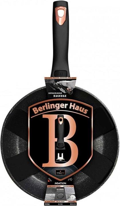 Produktbild BerlingerHaus GRANITE FRY 28cm Black ROSE BH-1952 (Bratpfanne, Aluminium, 28 x 5.20 cm)