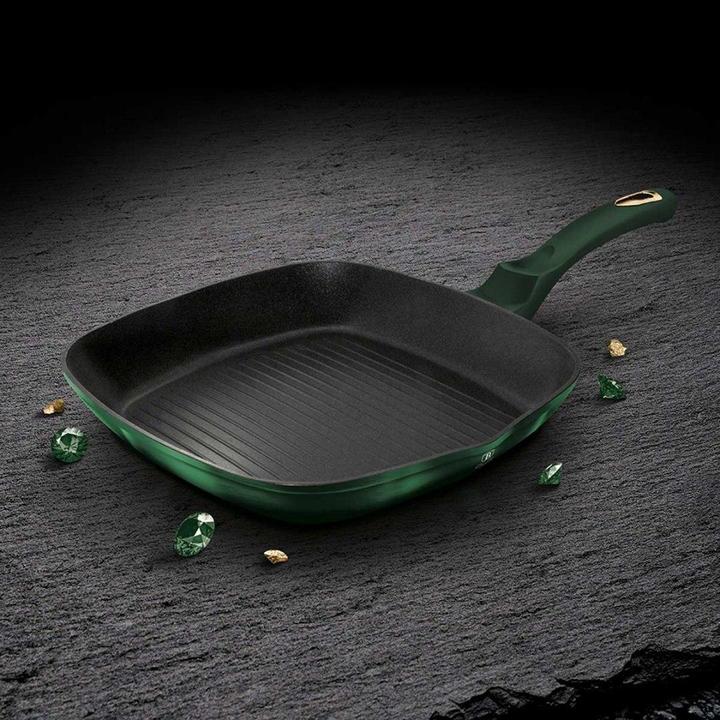 Produktbild BerlingerHaus TITANI GRILL 28cm BH-6051 EMERALD (28 cm, Grillpfanne, Aluminium)