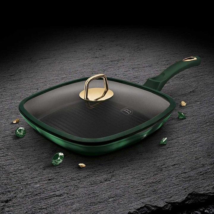 Produktbild BerlingerHaus TITANI GRILL 28cm BH-6051 EMERALD (28 cm, Grillpfanne, Aluminium)