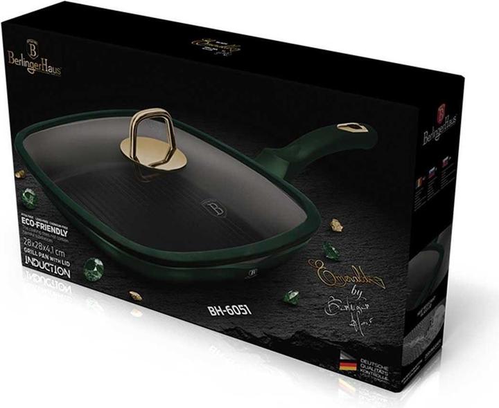 Produktbild BerlingerHaus TITANI GRILL 28cm BH-6051 EMERALD (28 cm, Grillpfanne, Aluminium)