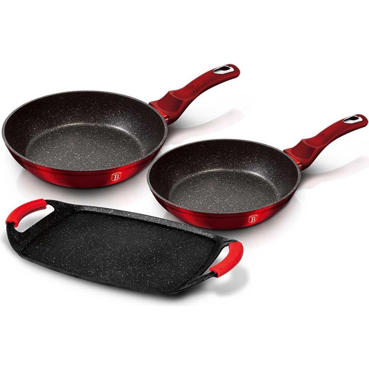 Thumbnail - BerlingerHaus Granite Fryer Kit, Pfanne + Kochtopf, Rot