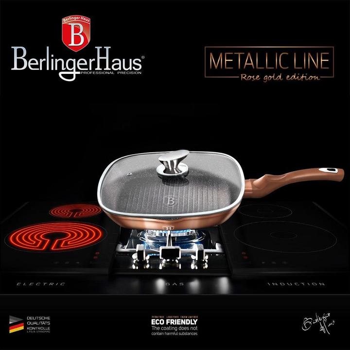 Produktbild BerlingerHaus GRANITE GRILL 28 cm ROSE GOLD BH-1610 (Edelstahl)