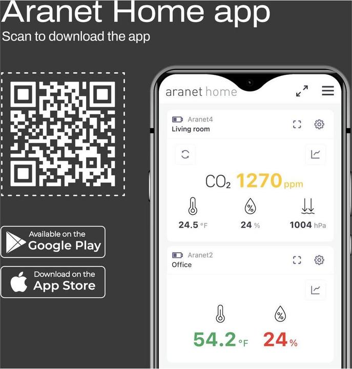 Produktbild Aranet Radondetektor Radon One Sensor HOME Weiss