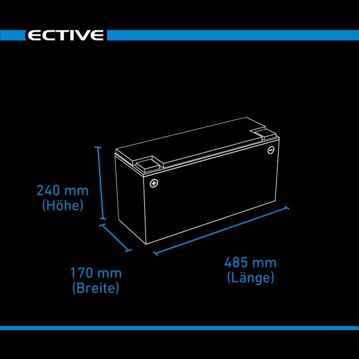 Immagine prodotto Ective 12V 150Ah LiFePo4 batteria solare batteria al litio BMS camper camper LFP BT batteria di (12 V, 150 Ah)