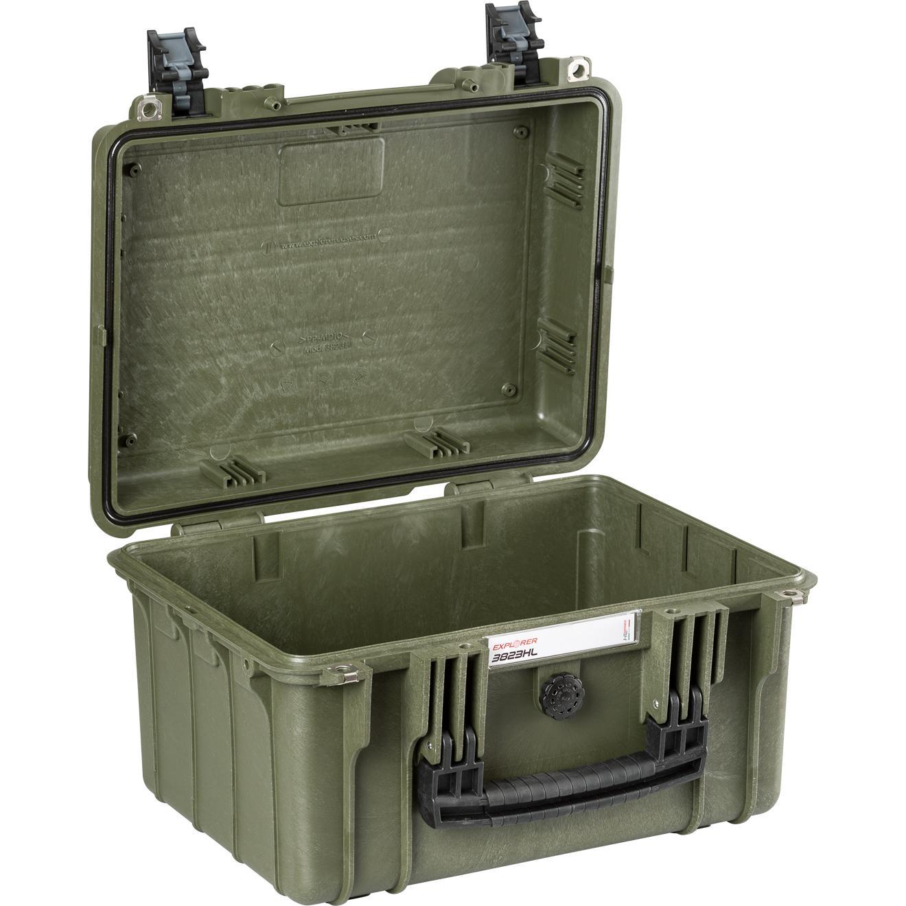 Thumbnail - Explorer Cases Outdoor Koffer 3823HL.G E green empty (B x H x T) 38 x 27 x 23 (Kamera Beutel, 23.60 l), Kameratasche, Gr...