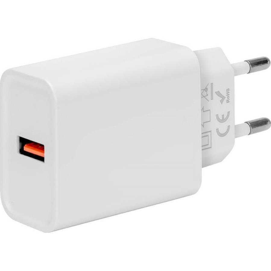 NoName OBAL:ME Cestovní Nabíječka USB-A White (18 W), USB Ladegerät, Weiss