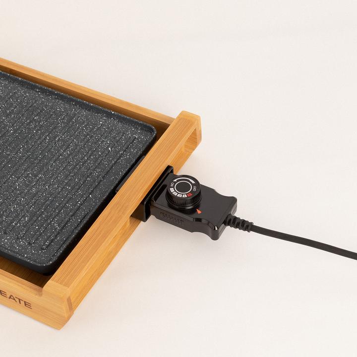 Actual product image Create STONE FLAT BAMBOO - 1800W electric grill plate