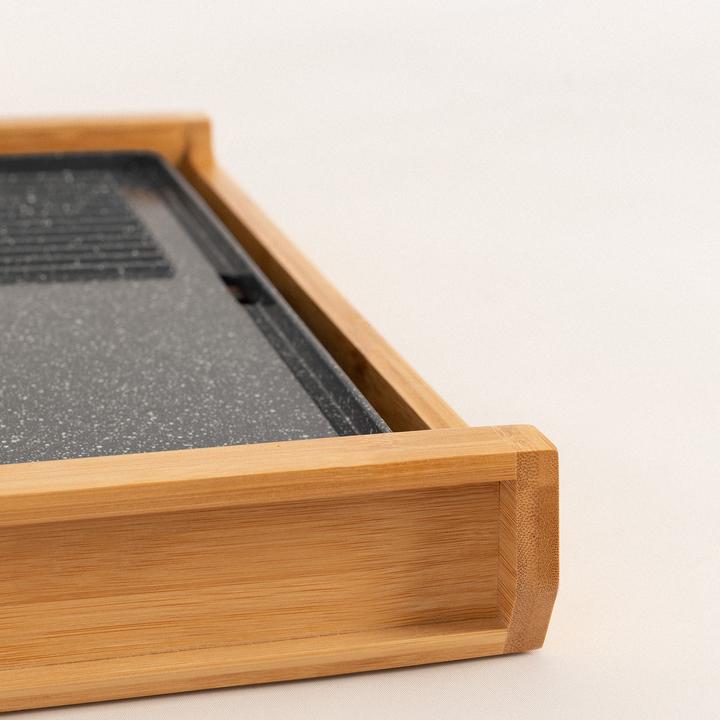 Actual product image Create STONE FLAT BAMBOO - 1800W electric grill plate