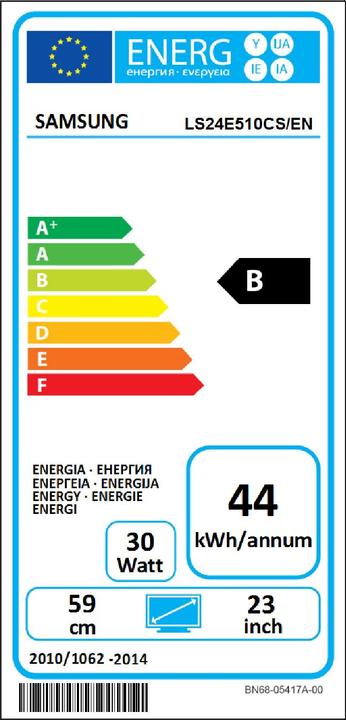 Energie-Label Samsung S24e510c (1920 x 1080 Pixel, 23.50")