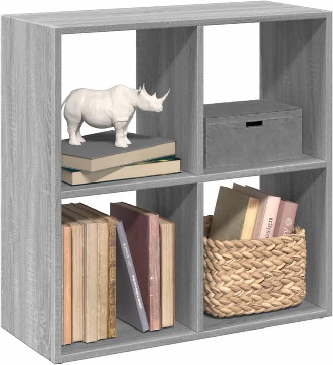 Image du produit vidaXL Séparation de pièce Bibliothèque Étagère sur pied Étagère de bureau Étagère cubique Gris Sonoma (69.5 x 29 x 103.5 cm)