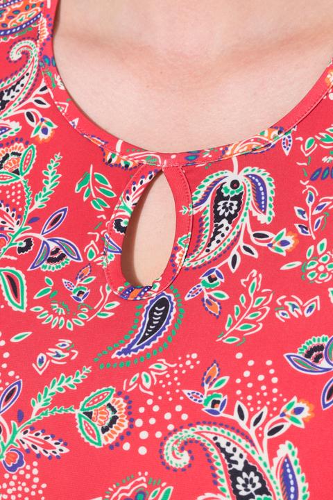 Immagine prodotto Ulla Popken Maglia dal taglio lungo e svasato con apertura, scollo a girocollo e mezze maniche (56)