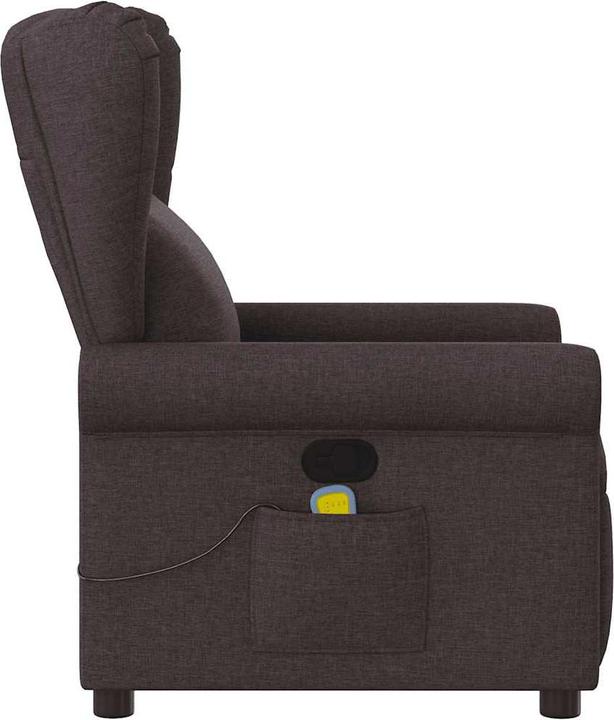 Productafbeelding VidaXL Massage fauteuil donkerbruine stof Massage TV fauteuil