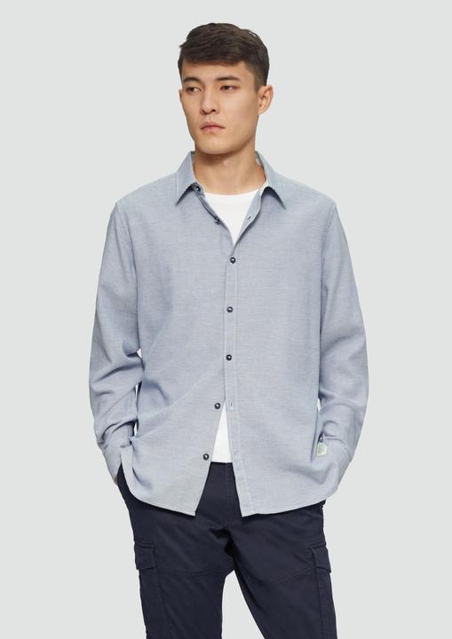 Produktbild S.Oliver Hemd Regular Fit: Baumwollhemd mit Strukturmuster (XL)
