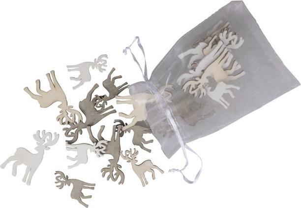 Produktbild MICA Living Streudeko Rentiere - ca. 5 / 7 x 0,3 cm - 20 Stück (20 Stück)