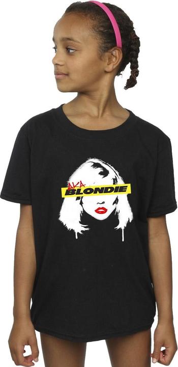 Actual product image Blondie Girls Face Graffiti Cotton T-Shirt (104)