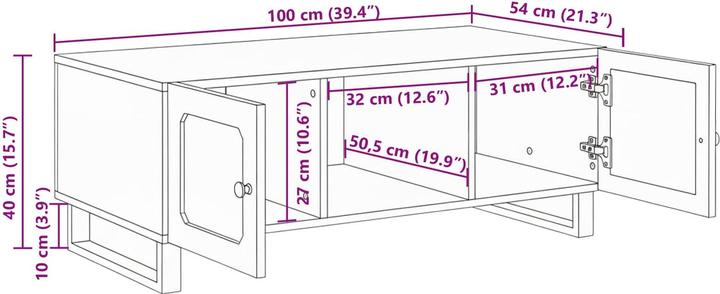 Immagine prodotto vidaXL Couchtisch (100 x 54 x 40 cm)