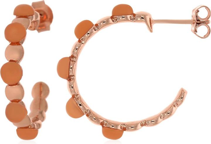 Immagine prodotto Xen Creole tempestate con pietra di luna Peach di circa 3 carati placcate in oro rosa (Argento 925)