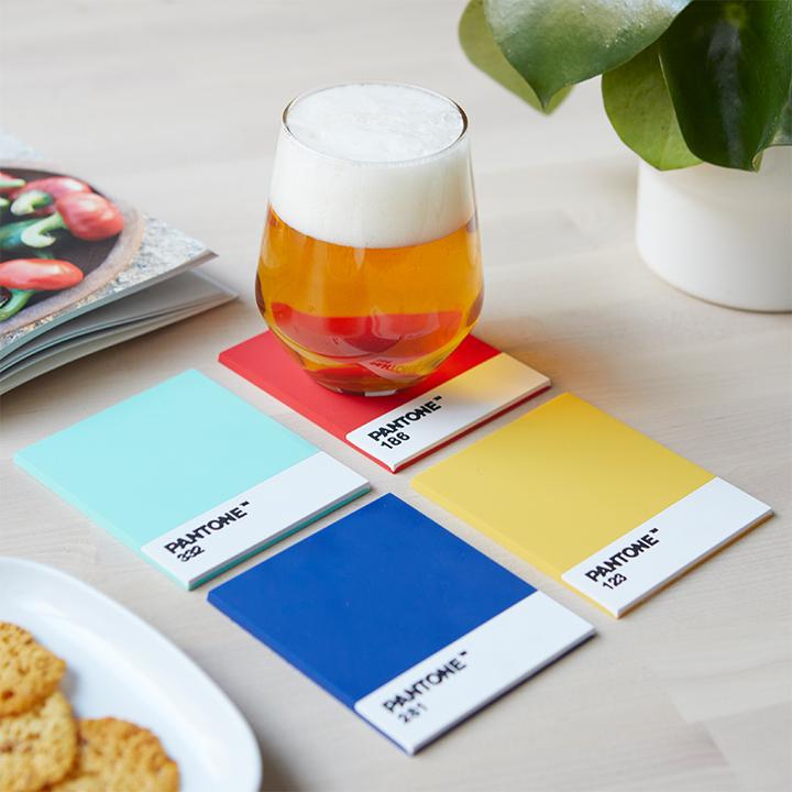 Actual product image Balvi Glass coasters Pantone (4 x, Glass coaster)