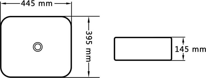 Produktbild vidaXL Becken (445 mm, 395 mm)