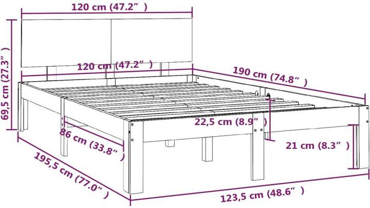 Produktbild vidaXL Primula (120 x 190 cm)