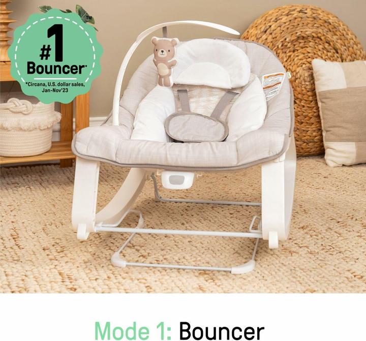 Produktbild Ingenuity Baby-Liegestuhl Weiss Grau