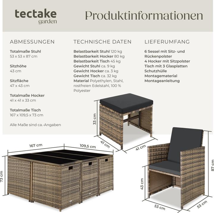 Produktbild tectake Malaga (167 cm)
