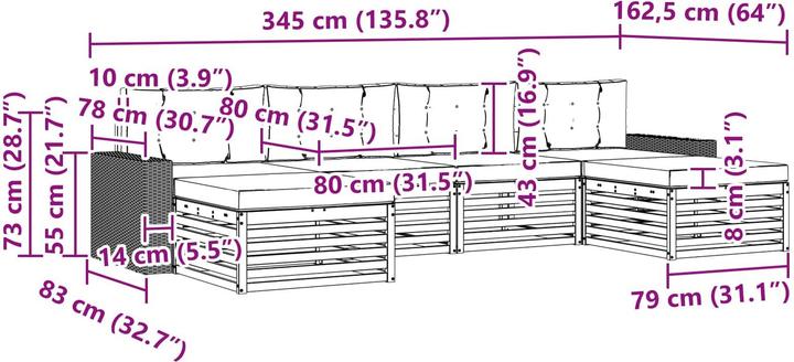 Produktbild vidaXL Outdoor-Sofa