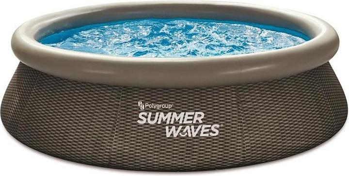 Productafbeelding Summer Waves Pool Quick Set Dunkles Doppel-Rattan (305 x 76 cm)
