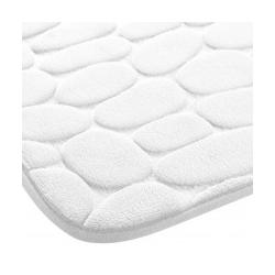 Douceur D'intérieur, Teppich, Badematte, weiss, 40 x 60 cm, unifarbene Mikrofaser (40 x 60 cm)