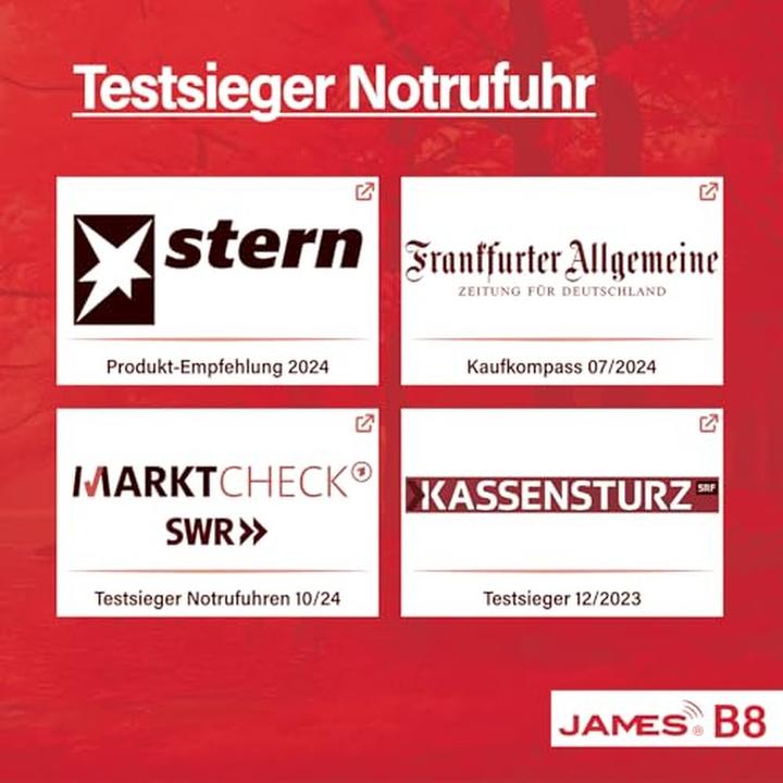 Produktbild Ilogs James Notrufuhr B8 + 6MAbo ws (4G)