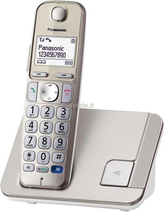 Immagine prodotto Panasonic Cordless KX-TGE210FXN Chiamata in conferenza, Display integrato, Champagne, ID chiamante, Capacità