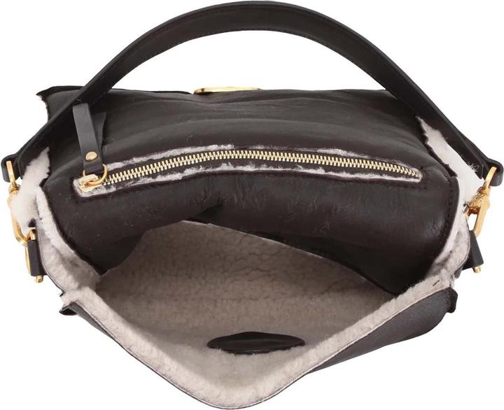 Immagine prodotto Abro Leather Shearling Reversible Shoulder Bag Temi