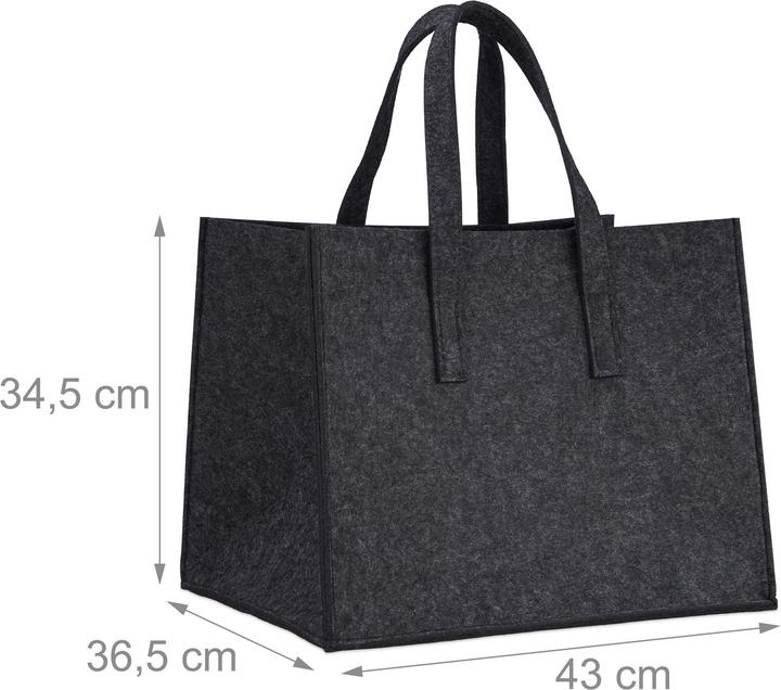 Actual product image Relaxdays Firewood Felt Basket