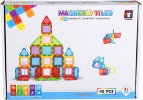 Actual product image Tele Magnetic tiles 45 pieces 6.5 cm (45 pieces)