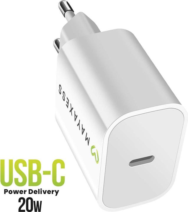 Image du produit Mayaxess iPhone Pro Max Ladegerät + USB-C Kabel (20 W, 1 portion)