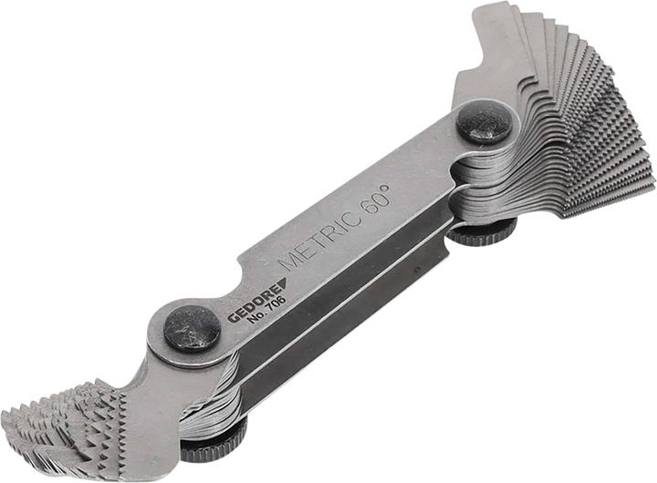 Actual product image Gedore Gewindelehre, 52 Blätter, Für metrische und Whitworth-Gewinde, Gut lesbare Grössen (7 cm)