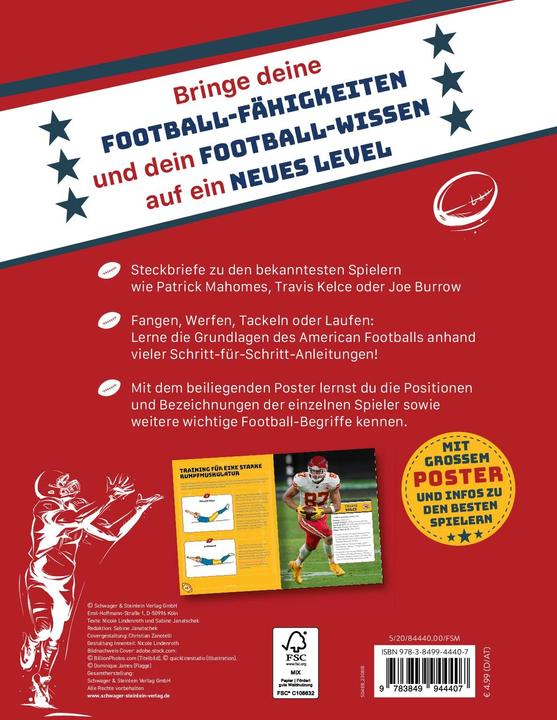 Produktbild American Football - Trainiere wie die NFL-Profis (Deutsch, Jan Stecker, Hendrik Kranenberg, Sabine Janatschek, Schwager & Steinlein Verlag, Nicole Lindenroth, 2024)