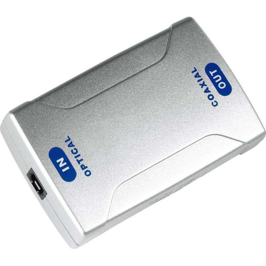 Hama Convertitore ottico Proclass Coax/SPDIF (Adattatore jack), Adattatore audio, Argento