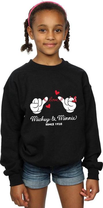 Actual product image Disney Girls Mickey Mouse Love Hands Sweatshirt (116)