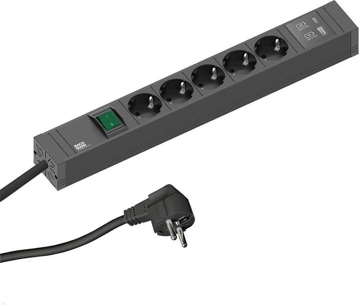 Image du produit Bachmann Profilé pour artisans 12x contact de protection 2m (5x, CEE 7/3, 2 m)