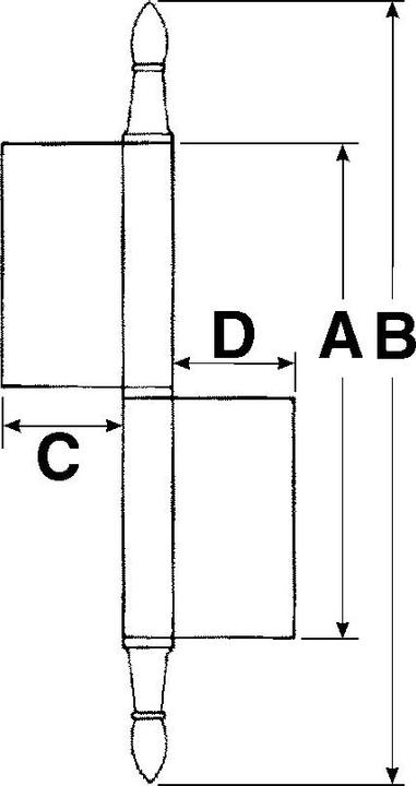 Produktbild Hager Zierbeschläge Möbel-Fischbänder