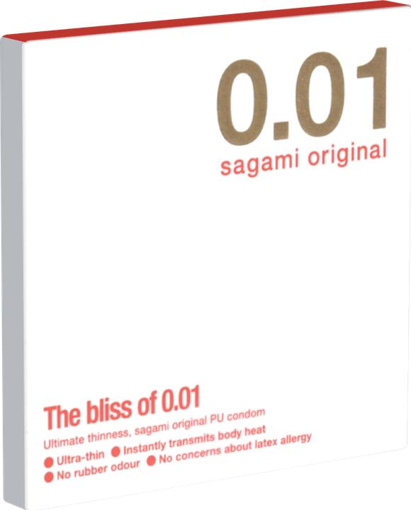 Actual product image Sagami «Original 0.01» 1 Kondom, latexfrei, 55 mm Breite, extrem ultradünn (1 pcs.)