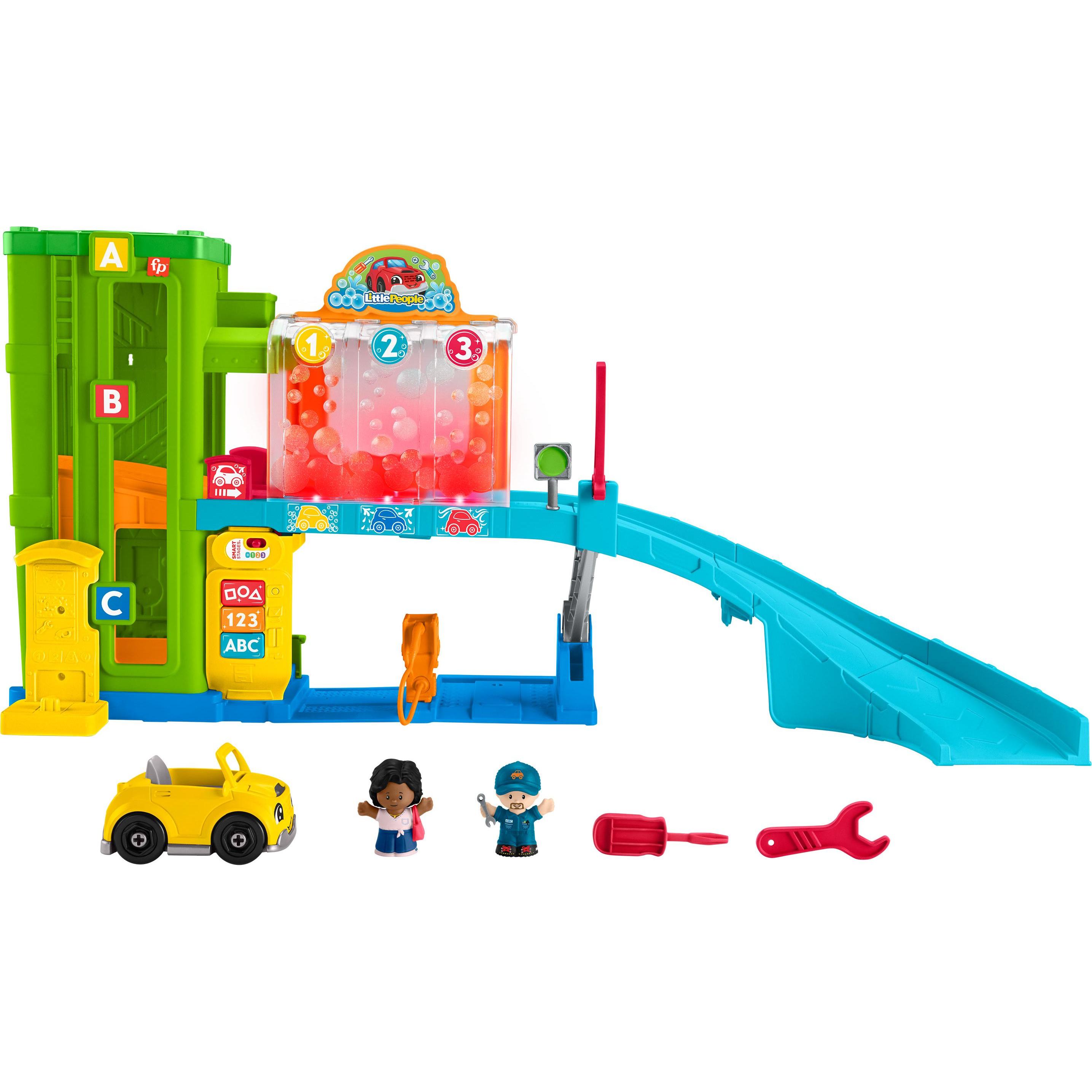 Thumbnail - Mattel, Krabbeldecke + Spielbogen, Fisher-Price - Little People Car Center (Nordics) (HRC60)