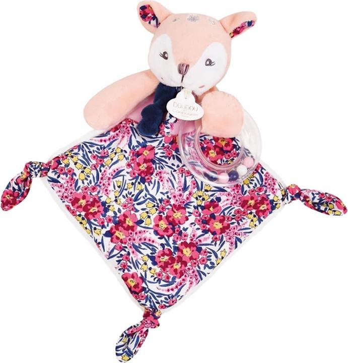 Doudou et Compagnie Doudou chevreuil avec hochet, 22cm