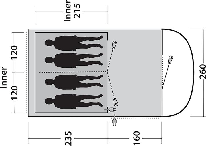 Actual product image Outwell Sky 4 (Tunnel tent, 13.60 kg, 4 persons)
